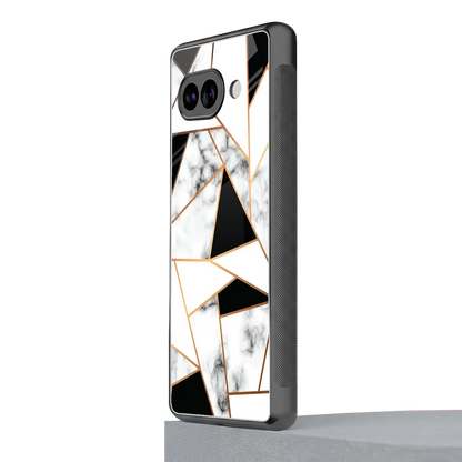 Monochrome Mosaic google pixel 10a mobile cover | shockproof glass phone case