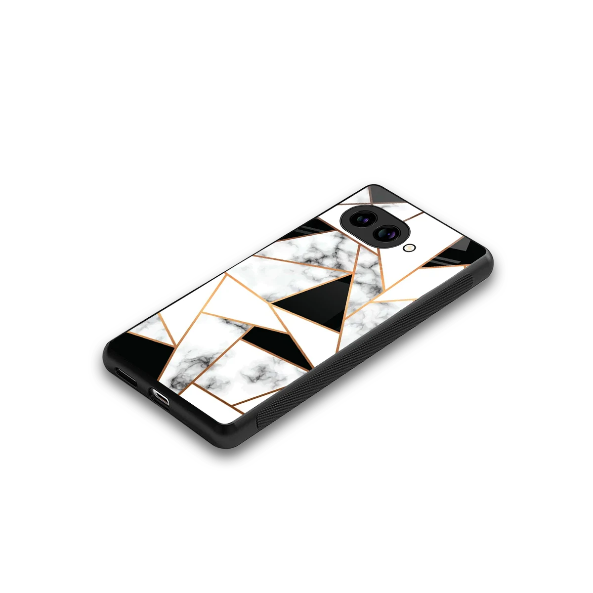 Monochrome Mosaic stylish phone case for google pixel 10a | glossy glass and slim fit