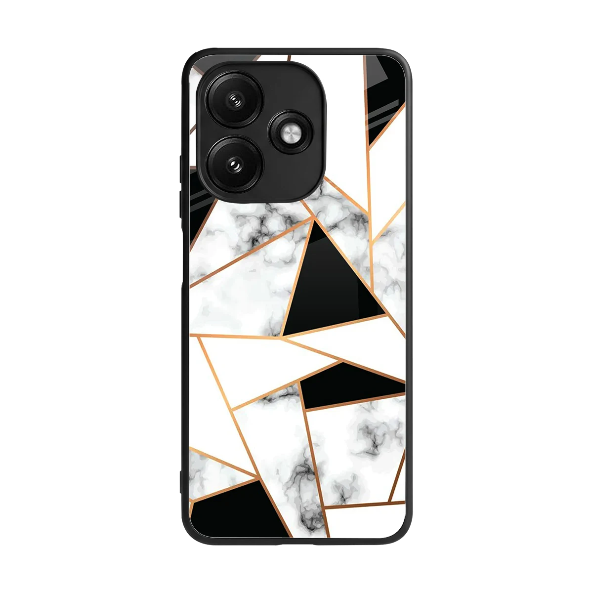 Monochrome Mosaic back phone cover | glass case for redmi 12 5g