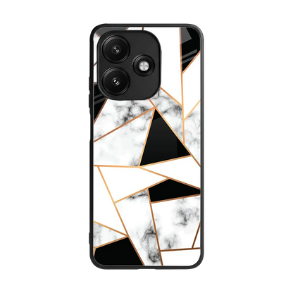 Monochrome Mosaic back phone cover | glass case for redmi 12 5g