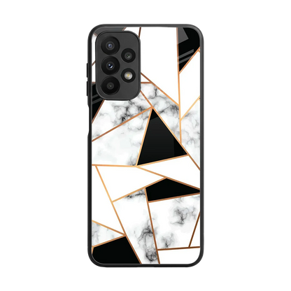 Monochrome Mosaic back phone cover | glass case for samsung galaxy a23