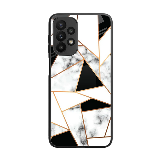 Monochrome Mosaic back phone cover | glass case for samsung galaxy a23