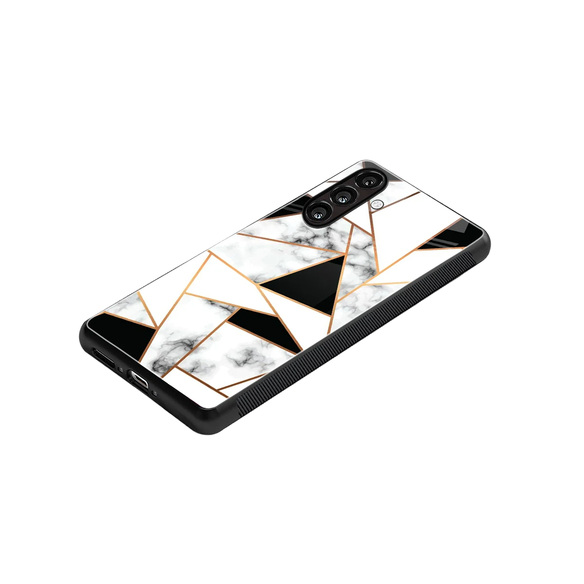 Monochrome Mosaic stylish phone case for samsung galaxy m35 5g | glossy glass and slim fit