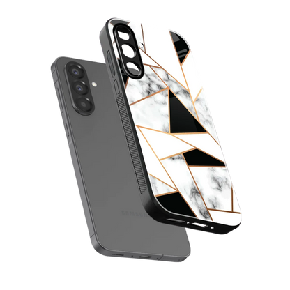 Monochrome Mosaic sleek samsung galaxy a17 5g cover with tempered glass back and TPU edges
