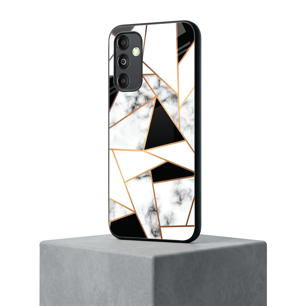 Monochrome Mosaic samsung galaxy m14 5g mobile cover | shockproof glass phone case