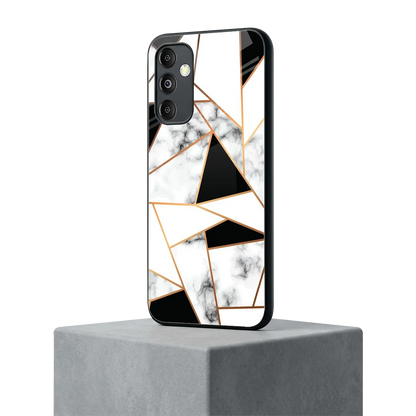 Monochrome Mosaic samsung galaxy m14 5g mobile cover | shockproof glass phone case