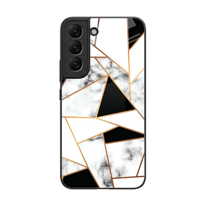 Monochrome Mosaic back phone cover | glass case for samsung galaxy s22
