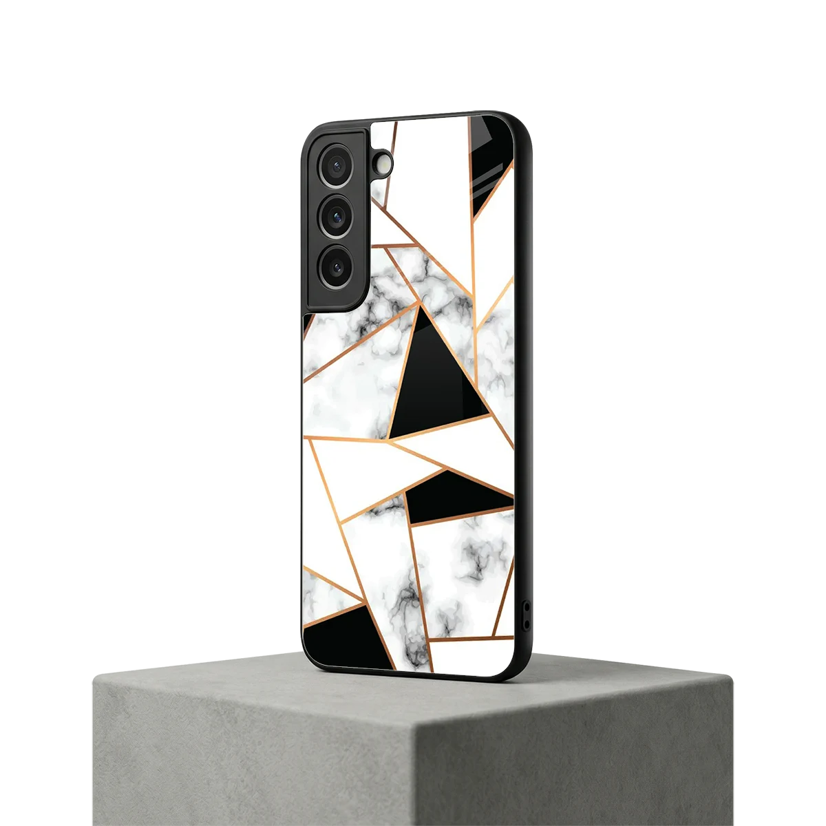 Monochrome Mosaic samsung galaxy s22 mobile cover | shockproof glass phone case