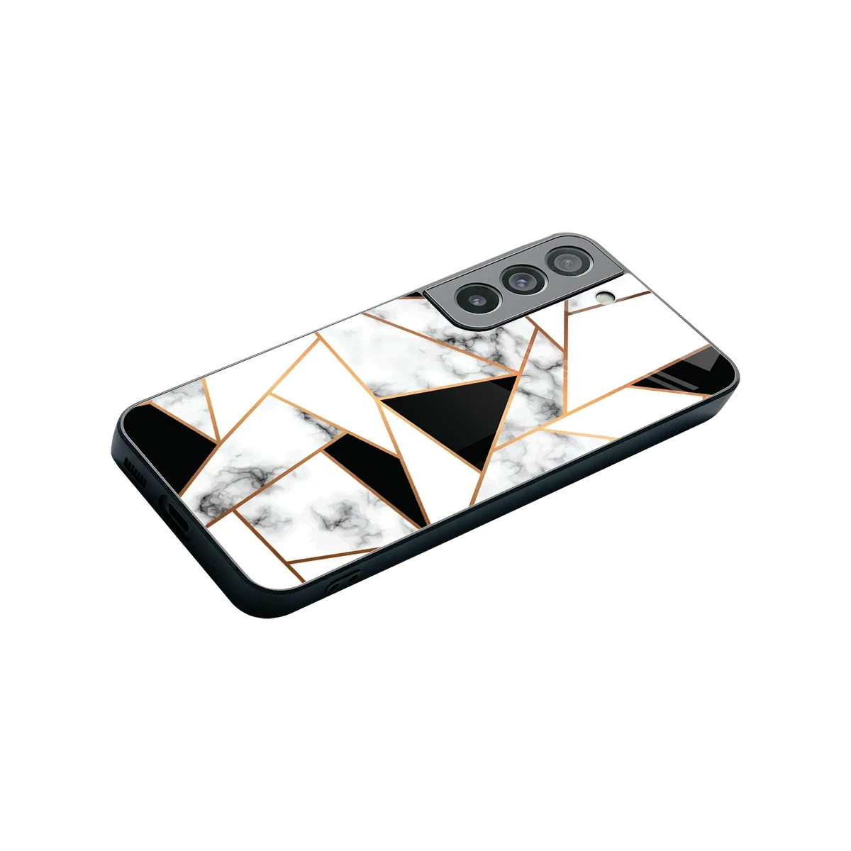 Monochrome Mosaic stylish phone case for samsung galaxy s22 | glossy glass and slim fit