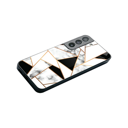 Monochrome Mosaic stylish phone case for samsung galaxy s22 | glossy glass and slim fit