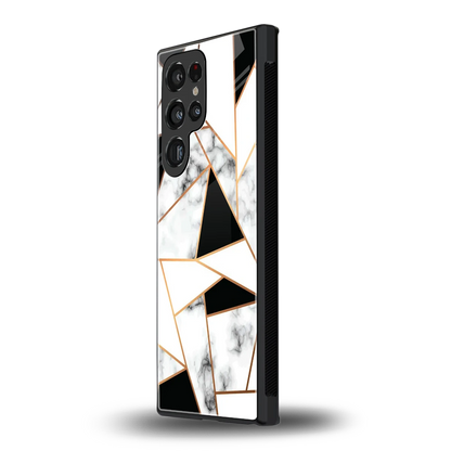 Monochrome Mosaic samsung galaxy s23 ultra mobile cover | shockproof glass phone case