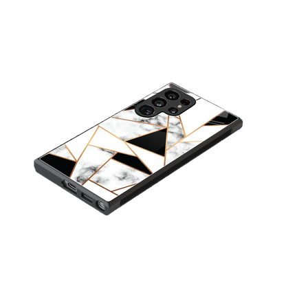 Monochrome Mosaic stylish phone case for samsung galaxy s23 ultra | glossy glass and slim fit