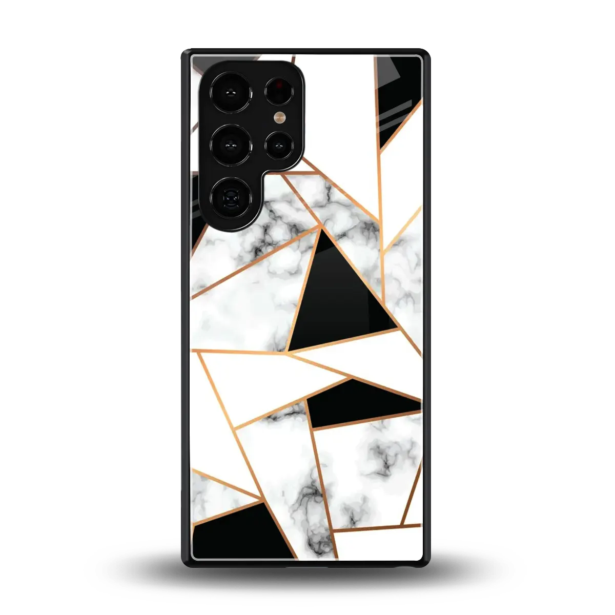 Monochrome Mosaic back phone cover | glass case for samsung galaxy s25 ultra