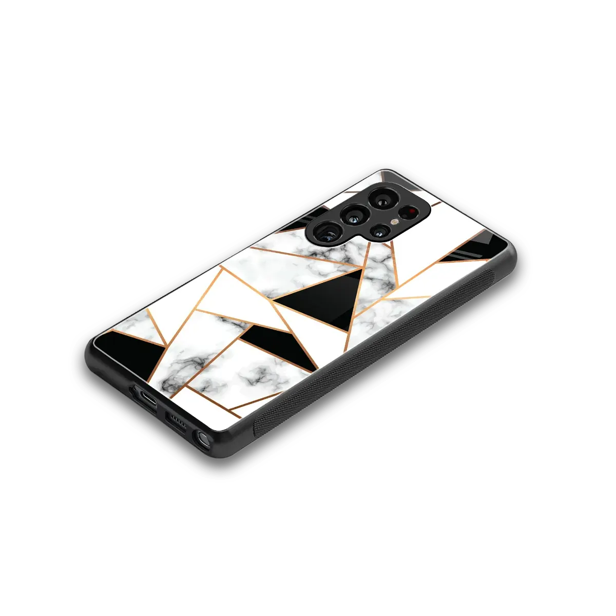 Monochrome Mosaic stylish phone case for samsung galaxy s25 ultra | glossy glass and slim fit