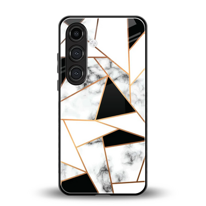 Monochrome Mosaic back phone cover | glass case for samsung galaxy s25