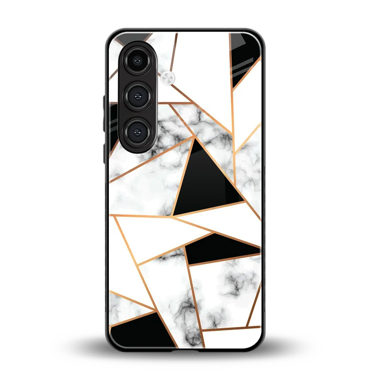 Monochrome Mosaic back phone cover | glass case for samsung galaxy s24 plus