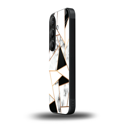 Monochrome Mosaic samsung galaxy s24 plus mobile cover | shockproof glass phone case