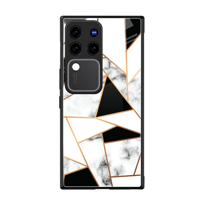 Monochrome Mosaic back phone cover | glass case forvivo v30 pro