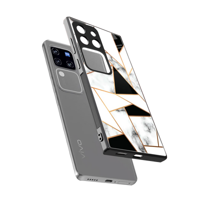 Monochrome Mosaic sleekvivo v30 pro cover with tempered glass back and TPU edges