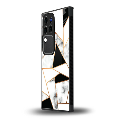Monochrome Mosaicvivo v30 pro mobile cover | shockproof glass phone case