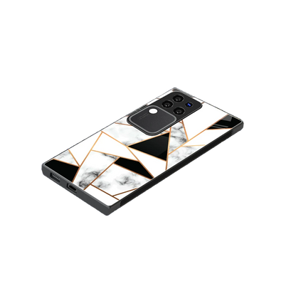 Monochrome Mosaic stylish phone case forvivo v30 pro | glossy glass and slim fit