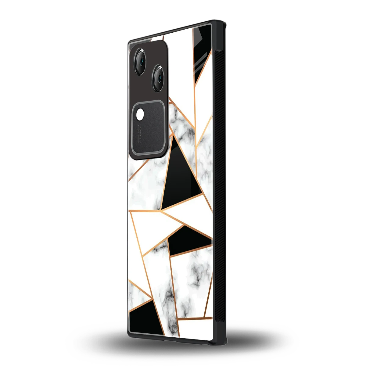 Monochrome Mosaic vivo v30 mobile cover | shockproof glass phone case