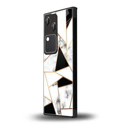 Monochrome Mosaic vivo v30 mobile cover | shockproof glass phone case