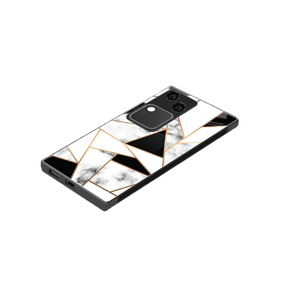 Monochrome Mosaic stylish phone case for vivo v30 | glossy glass and slim fit
