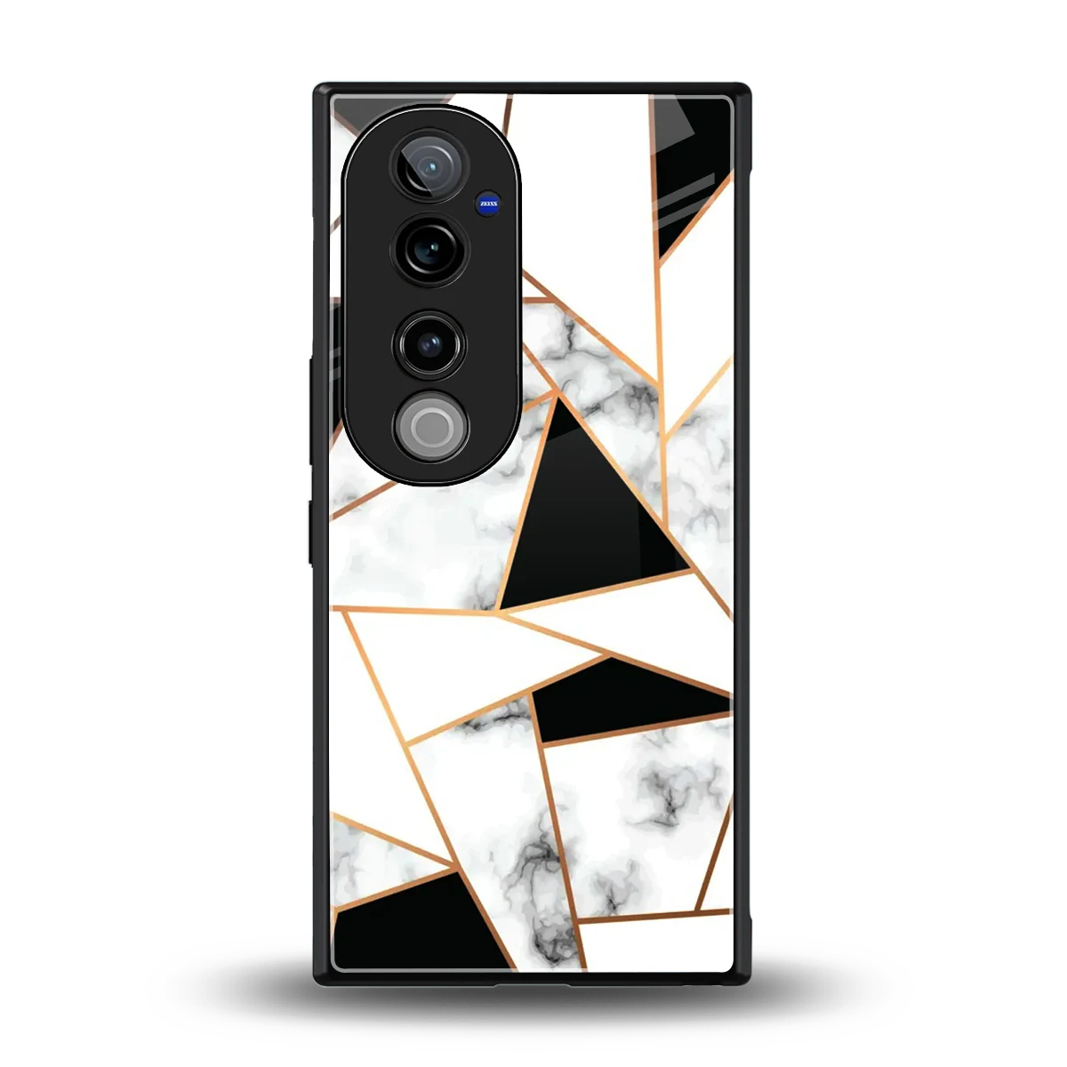 Monochrome Mosaic back phone cover | glass case for vivo v40 pro