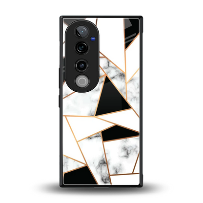 Monochrome Mosaic back phone cover | glass case for vivo v40 pro