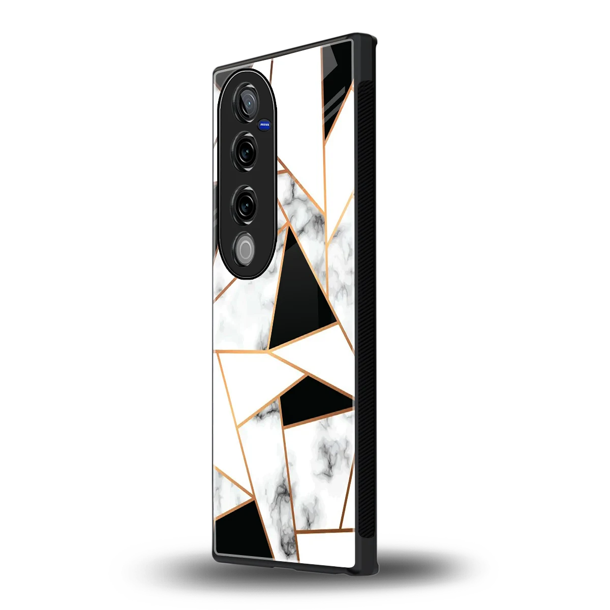Monochrome Mosaic vivo v40 pro mobile cover | shockproof glass phone case