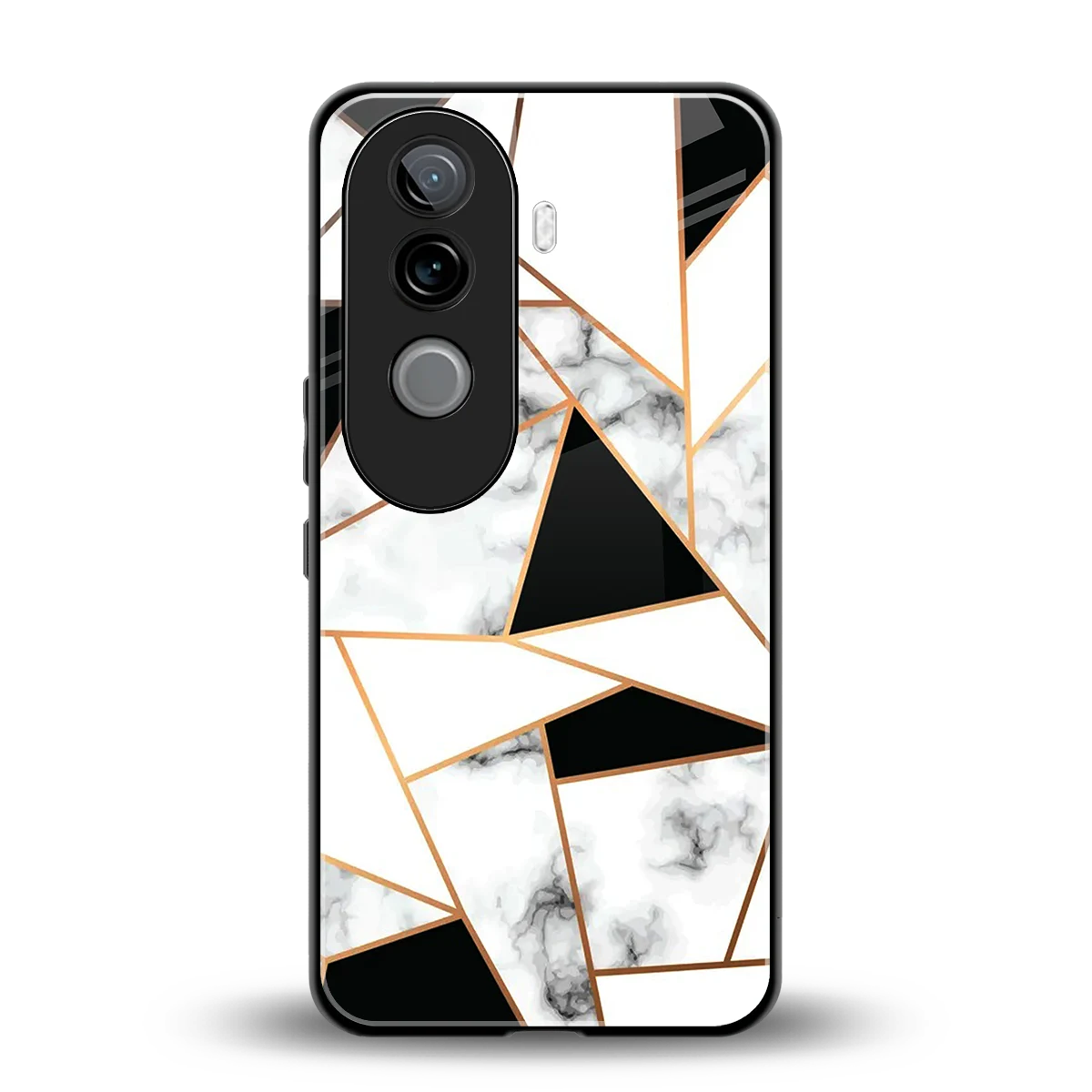 Monochrome Mosaic back phone cover | glass case for vivo v40e