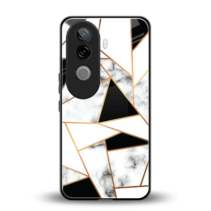 Monochrome Mosaic back phone cover | glass case for vivo v40e