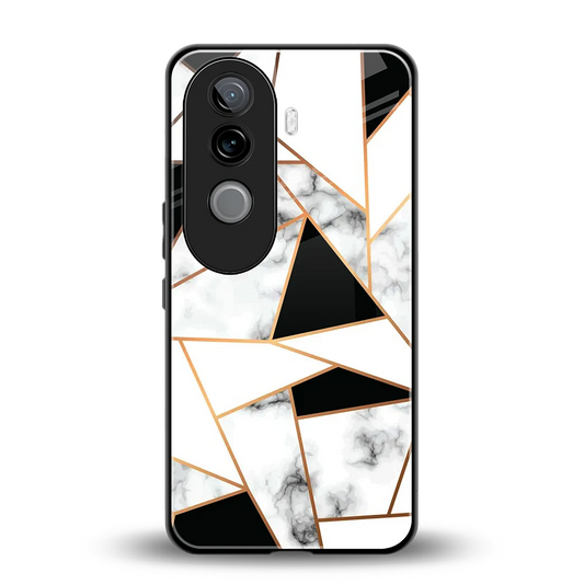Monochrome Mosaic back phone cover | glass case for vivo v40e