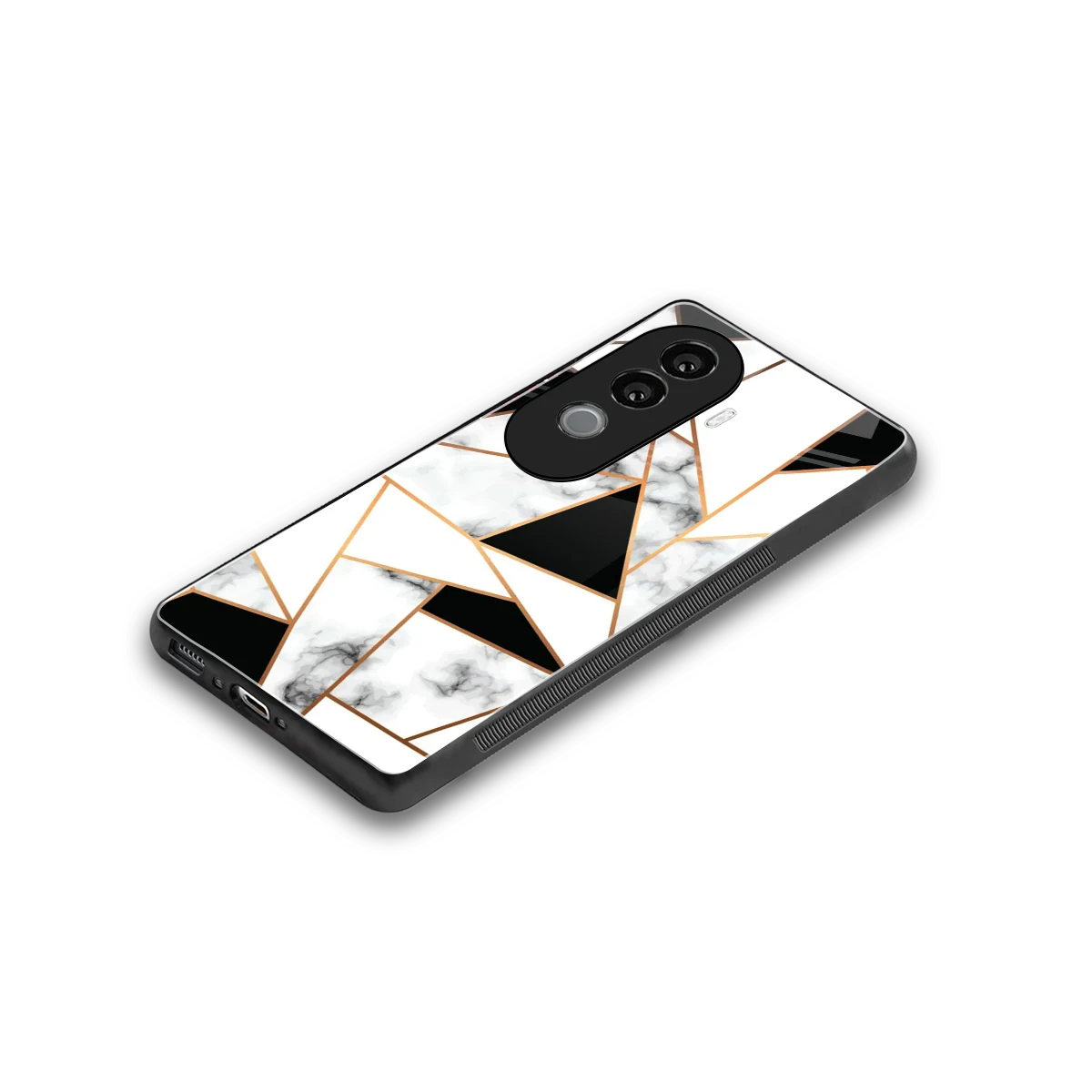Monochrome Mosaic stylish phone case for vivo v40e | glossy glass and slim fit