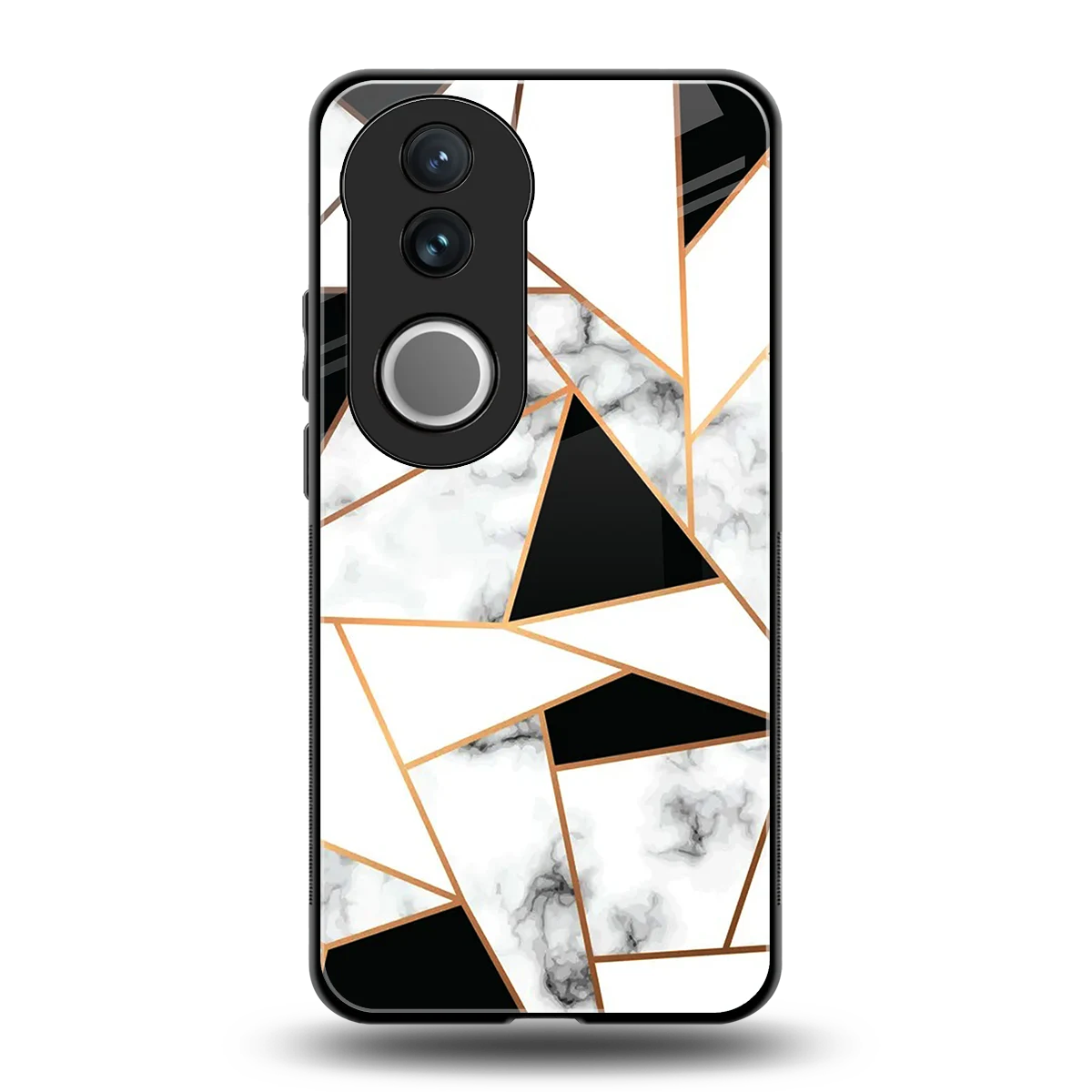 Monochrome Mosaic back phone cover | glass case for vivo v50