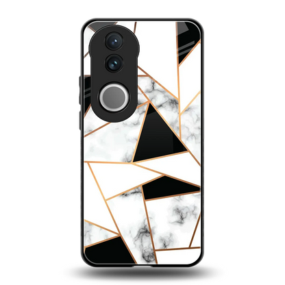Monochrome Mosaic back phone cover | glass case for vivo v50