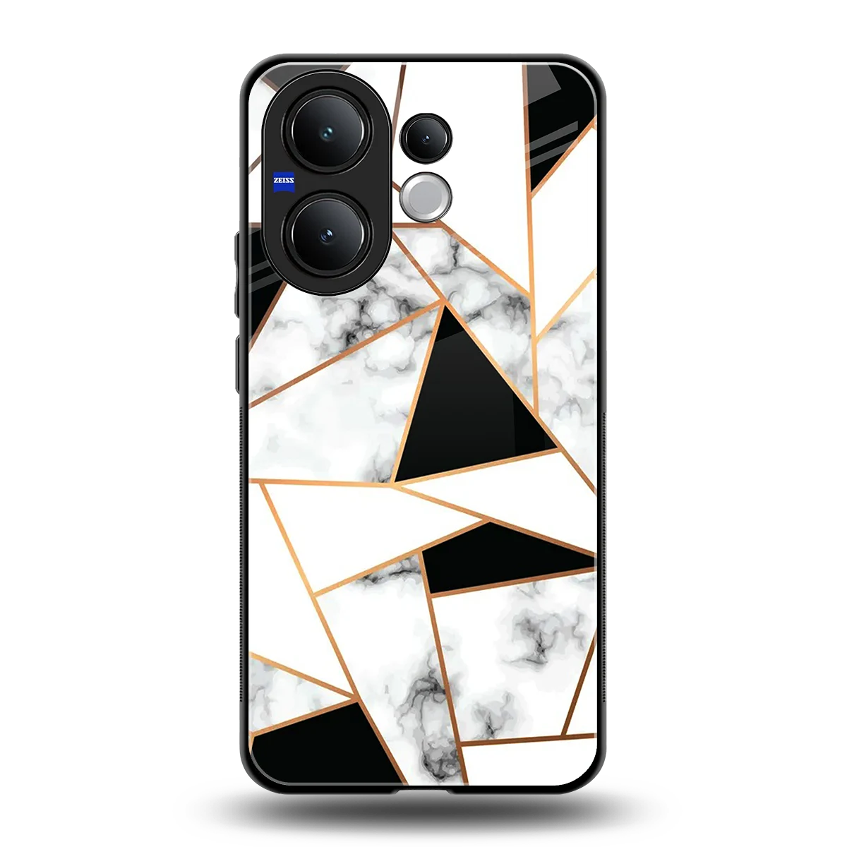 Monochrome Mosaic back phone cover | glass case for vivo v60
