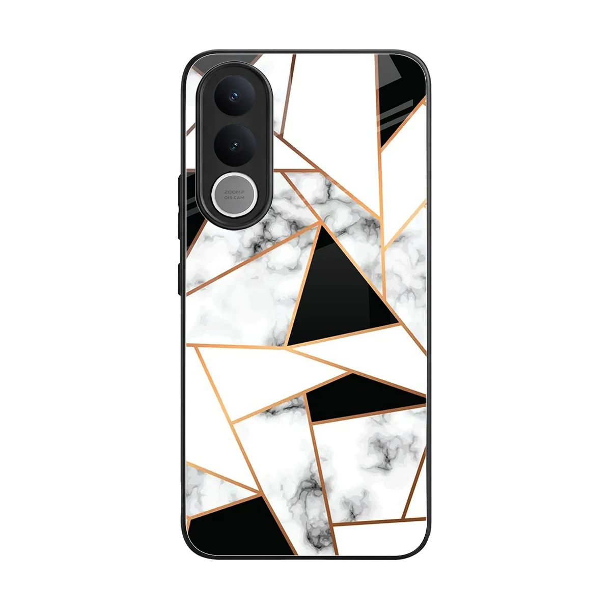 Monochrome Mosaic back phone cover | glass case for vivo v70 fe