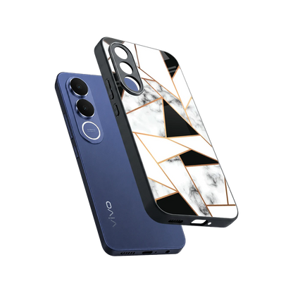 Monochrome Mosaic sleek vivo v70 fe cover with tempered glass back and TPU edges