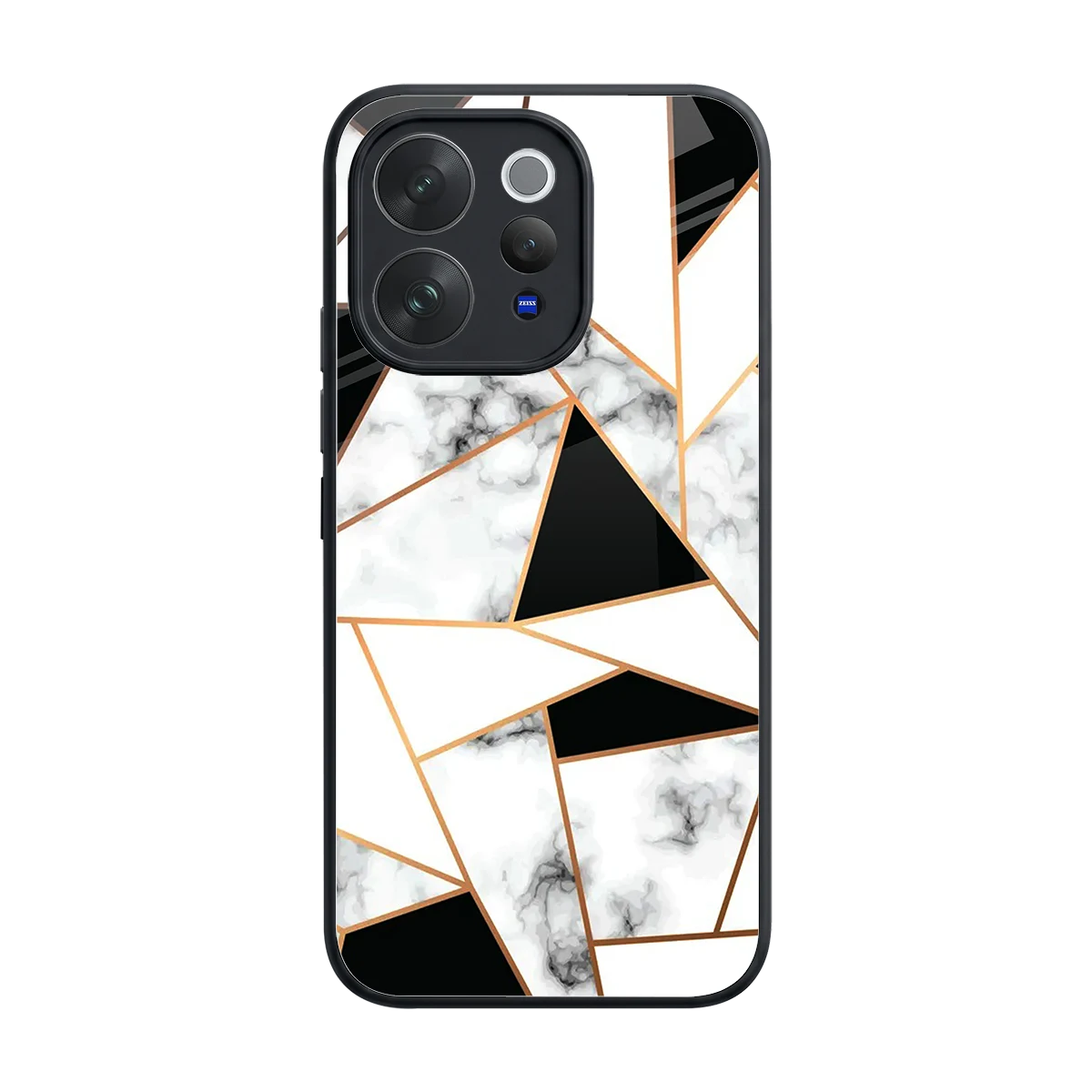 Monochrome Mosaic back phone cover | glass case for vivo v70