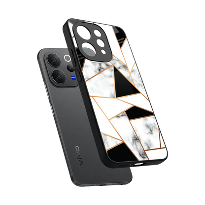 Monochrome Mosaic sleek vivo v70 elite cover with tempered glass back and TPU edges