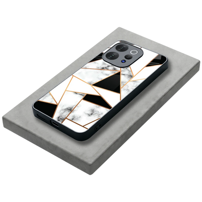Monochrome Mosaic stylish phone case for vivo v70 elite | glossy glass and slim fit