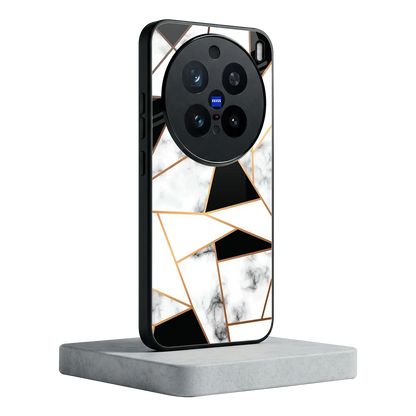 Monochrome Mosaic vivo x200 pro mobile cover | shockproof glass phone case