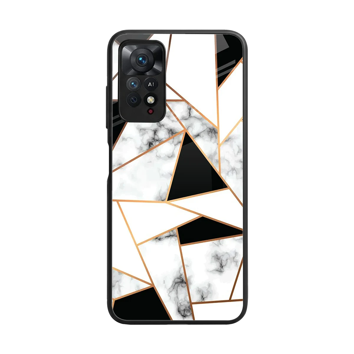Monochrome Mosaic back phone cover | glass case for redmi note 11 pro
