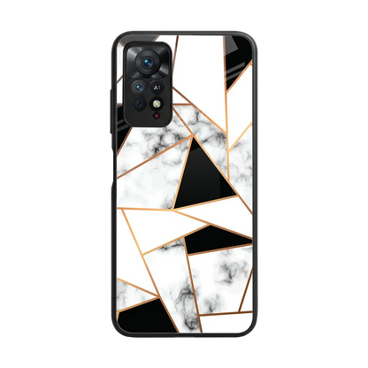Monochrome Mosaic back phone cover | glass case for redmi note 11 pro