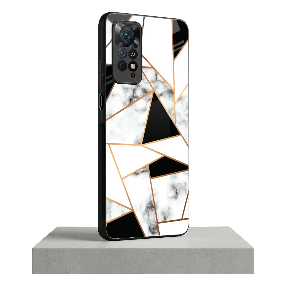 Monochrome Mosaic redmi note 11 pro mobile cover | shockproof glass phone case