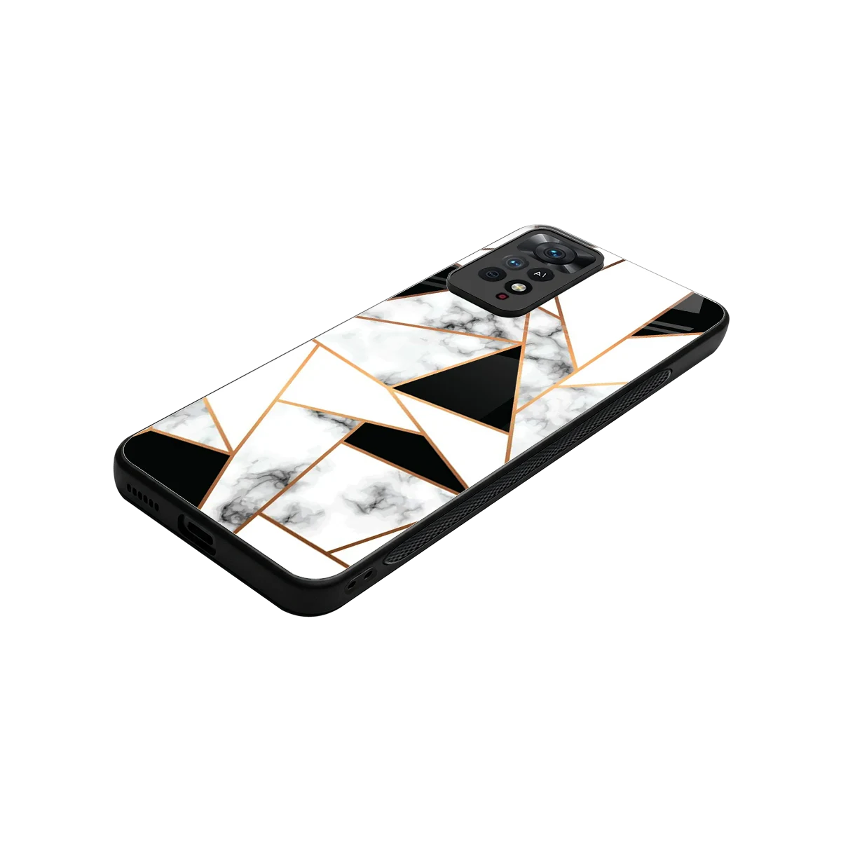 Monochrome Mosaic stylish phone case for redmi note 11 pro | glossy glass and slim fit
