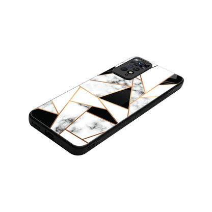 Monochrome Mosaic stylish phone case for redmi note 11 pro | glossy glass and slim fit