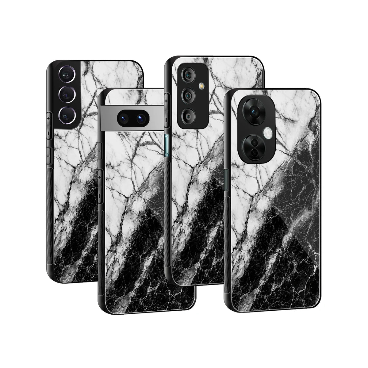 Stylish Glass Back Case for All Smartphones iPhone, Samsung, OnePlus, Pixel, Redmi, Oppo, Vivo, Motorola